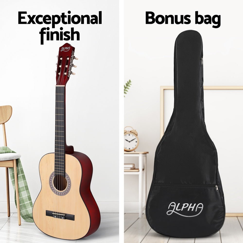 39 Inch Classical Guitar Wooden Body Nylon String Beginner Gift Natural - Audio & Video > Musical Instrument & Accessories - Rivercity House & Home Co. (ABN 18 642 972 209) - Affordable Modern Furniture Australia