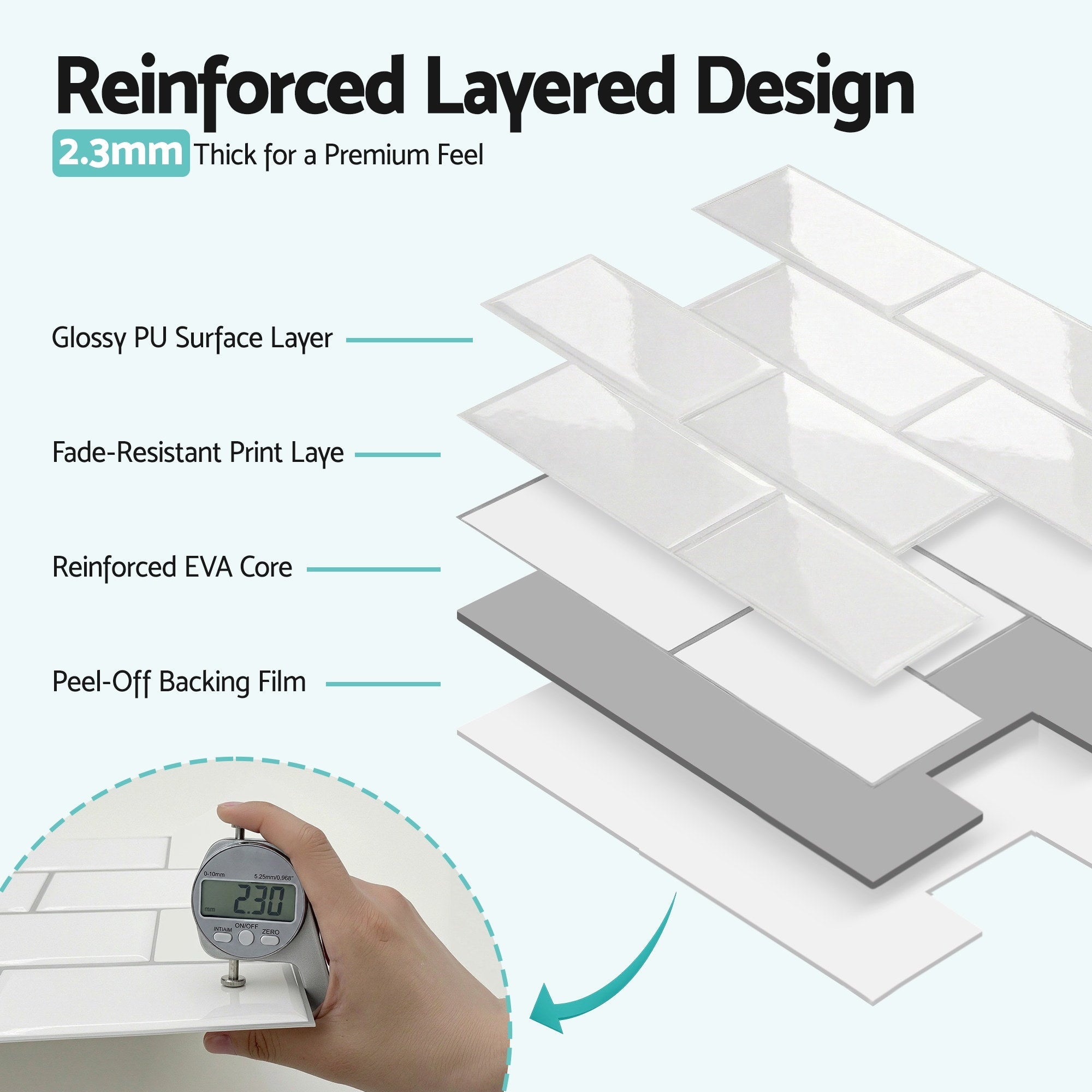 3D Peel and Stick Subway Wall Tiles 10 Sheets 2.3mm Thick - White - Home & Garden > Decor > Wallpaper - Rivercity House & Home Co. (ABN 18 642 972 209) - Affordable Modern Furniture Australia