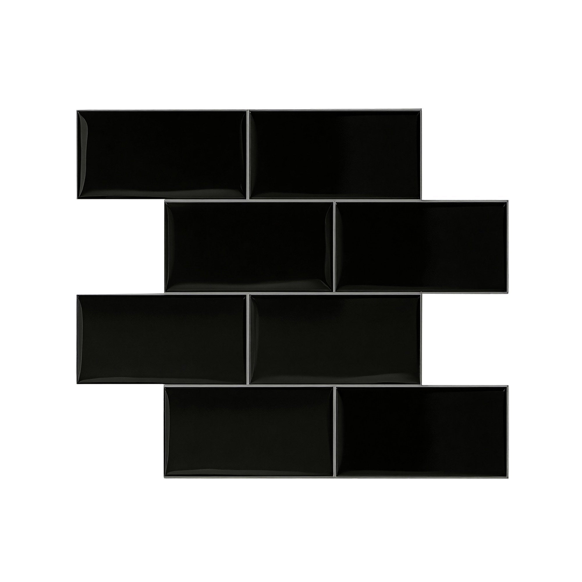 3D Peel and Stick Subway Wall Tiles 10 Sheets - Black - Home & Garden > Decor > Wallpaper - Rivercity House & Home Co. (ABN 18 642 972 209) - Affordable Modern Furniture Australia
