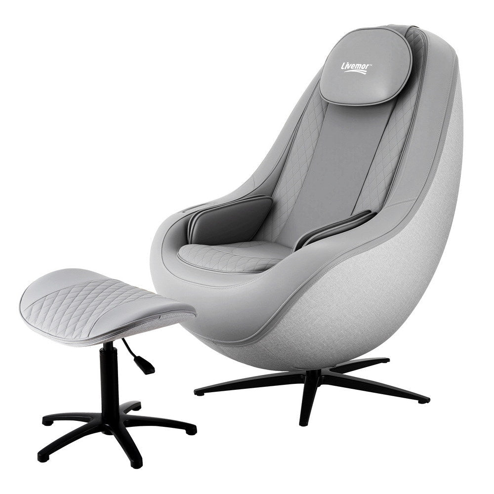 3D Roli Electric Massage Chair Recliner with Bluetooth Speakers - Grey - Furniture > Bar Stools & Chairs > Massage Chairs - Rivercity House & Home Co. (ABN 18 642 972 209) - Affordable Modern Furniture Australia