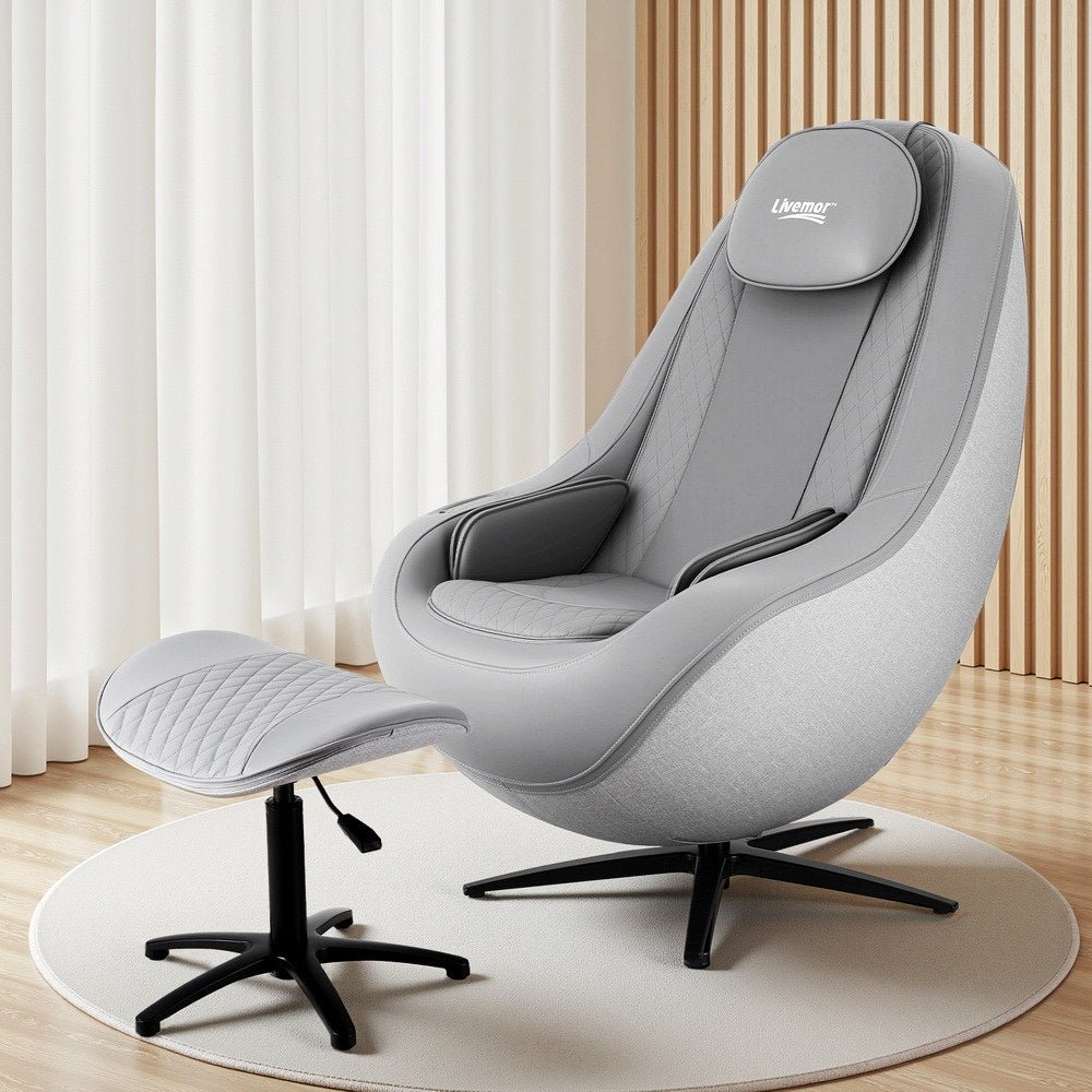 3D Roli Electric Massage Chair Recliner with Bluetooth Speakers - Grey - Furniture > Bar Stools & Chairs > Massage Chairs - Rivercity House & Home Co. (ABN 18 642 972 209) - Affordable Modern Furniture Australia