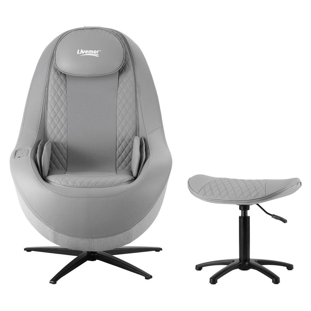 3D Roli Electric Massage Chair Recliner with Bluetooth Speakers - Grey - Furniture > Bar Stools & Chairs > Massage Chairs - Rivercity House & Home Co. (ABN 18 642 972 209) - Affordable Modern Furniture Australia