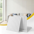 3D Vertical PVC Wall Panels 50x50cm Set of 15 - White