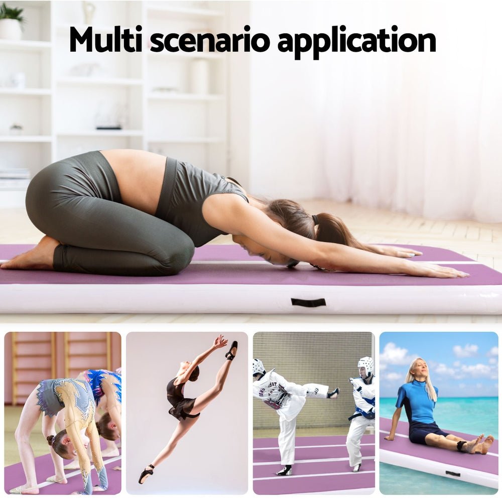 3M Air Track Gymnastics Tumbling Exercise Cheerleading Mat Inflatable Purple - Sports & Fitness > Exercise, Gym & Fitness > Gymnastics - Rivercity House & Home Co. (ABN 18 642 972 209) - Affordable Modern Furniture Australia