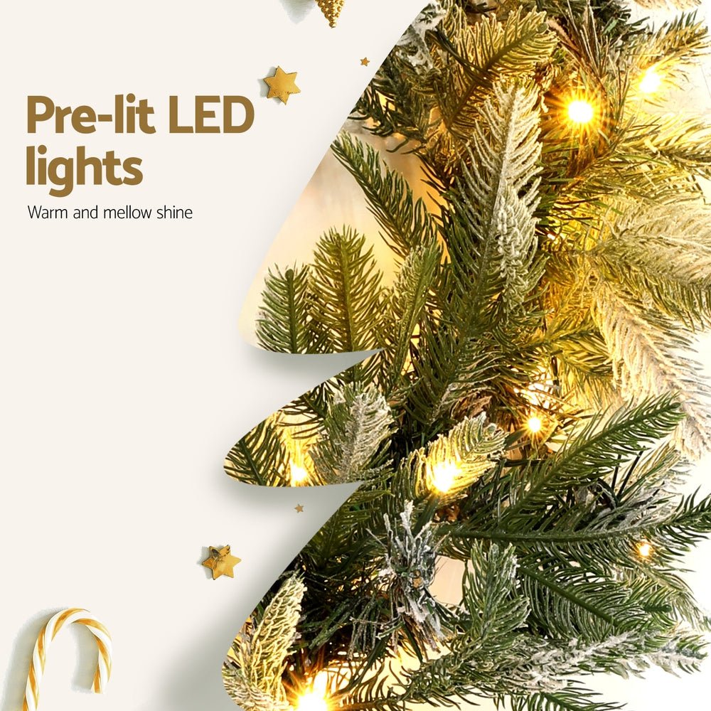 3M Christmas Garland Pre - lit LED Lights Snow Frosted Tips Decor - Occasions > Christmas > Christmas Wreaths & Garlands - Rivercity House & Home Co. (ABN 18 642 972 209) - Affordable Modern Furniture Australia