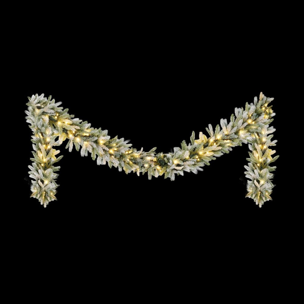3M Christmas Garland Pre - lit LED Lights Snow Frosted Tips Decor - Occasions > Christmas > Christmas Wreaths & Garlands - Rivercity House & Home Co. (ABN 18 642 972 209) - Affordable Modern Furniture Australia