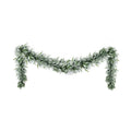 3M Pre-lit Christmas Garland with 100 Warm LED Lights and Snow Frosted Tips - White