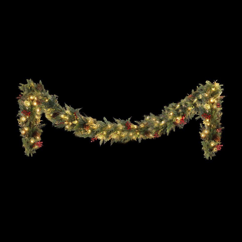 3M Christmas Garland Pre - lit LED with Pine Cones Xmas Decor Green - Occasions > Christmas > Christmas Wreaths & Garlands - Rivercity House & Home Co. (ABN 18 642 972 209) - Affordable Modern Furniture Australia