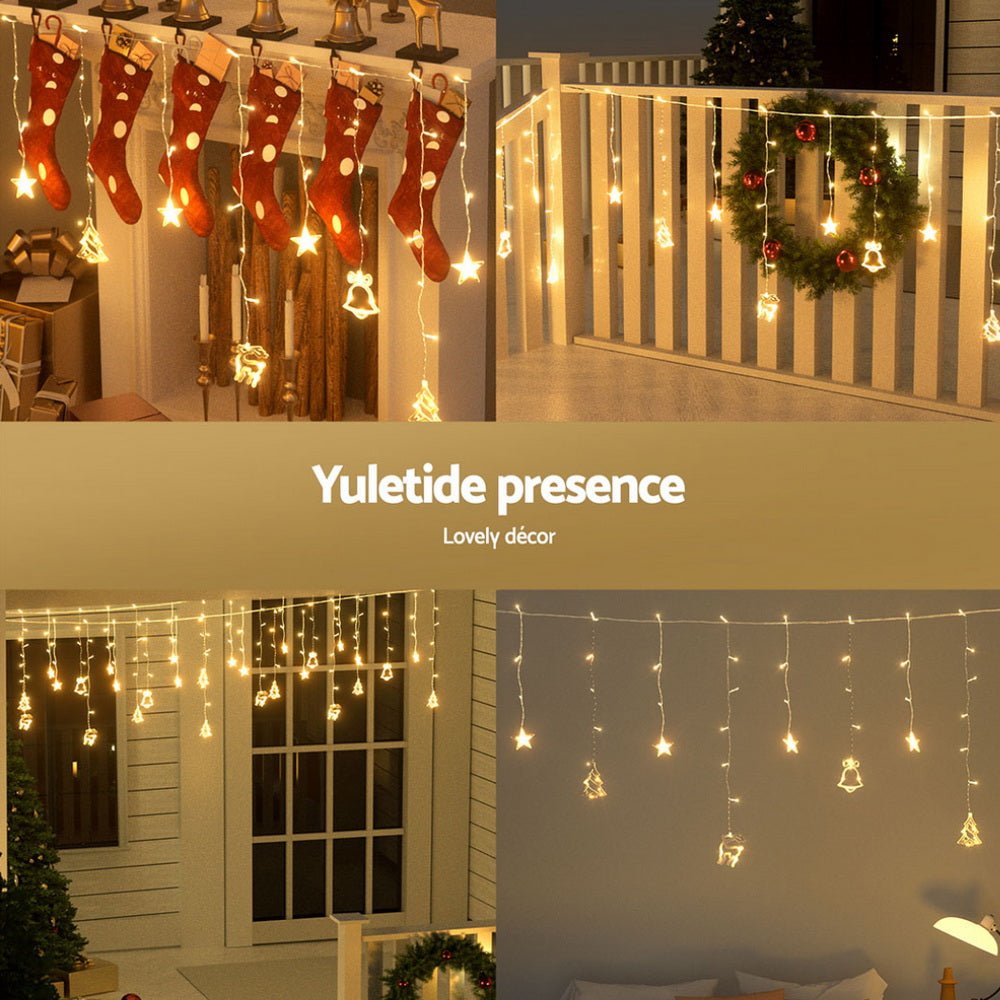 3M Christmas Icicle Lights String Lights 138 LED Warm White - Occasions > Christmas > Outdoor Decorations & Lights - Rivercity House & Home Co. (ABN 18 642 972 209) - Affordable Modern Furniture Australia