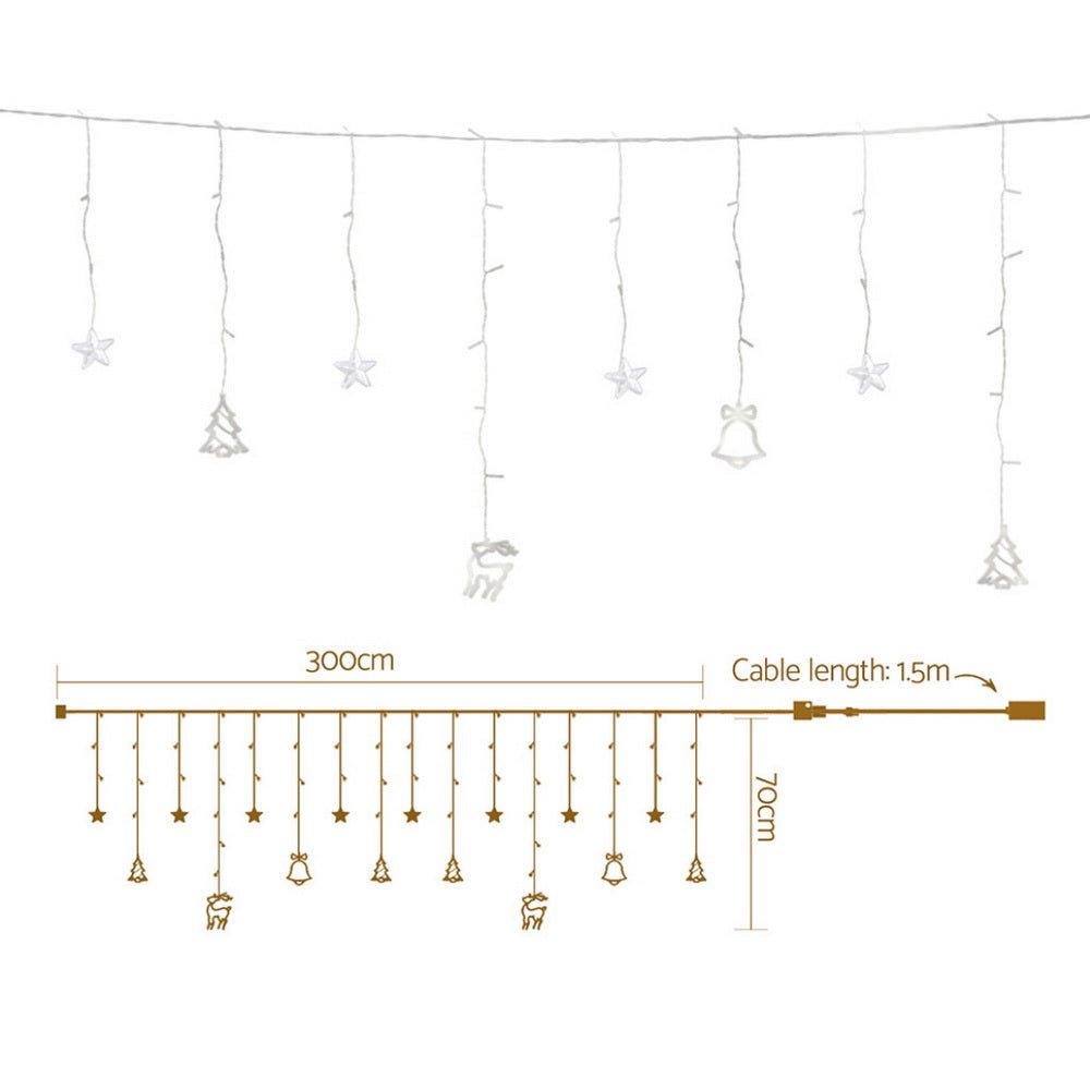 3M Christmas Icicle Lights String Lights 138 LED Warm White - Occasions > Christmas > Outdoor Decorations & Lights - Rivercity House & Home Co. (ABN 18 642 972 209) - Affordable Modern Furniture Australia