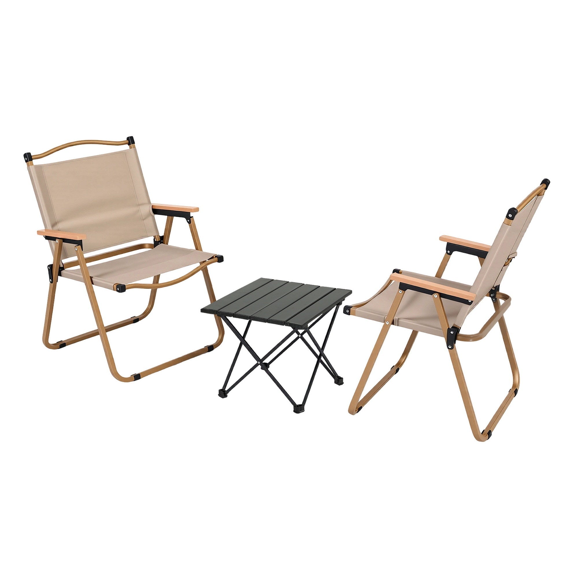 3pc Camping Table Chair Set Outdoor Folding Aluminium Portable Picnic - Outdoor Recreation > Camping > Camp Furniture - Rivercity House & Home Co. (ABN 18 642 972 209) - Affordable Modern Furniture Australia