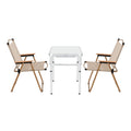 3pc Camping Table Chair Set Outdoor Folding Aluminium Portable Picnic