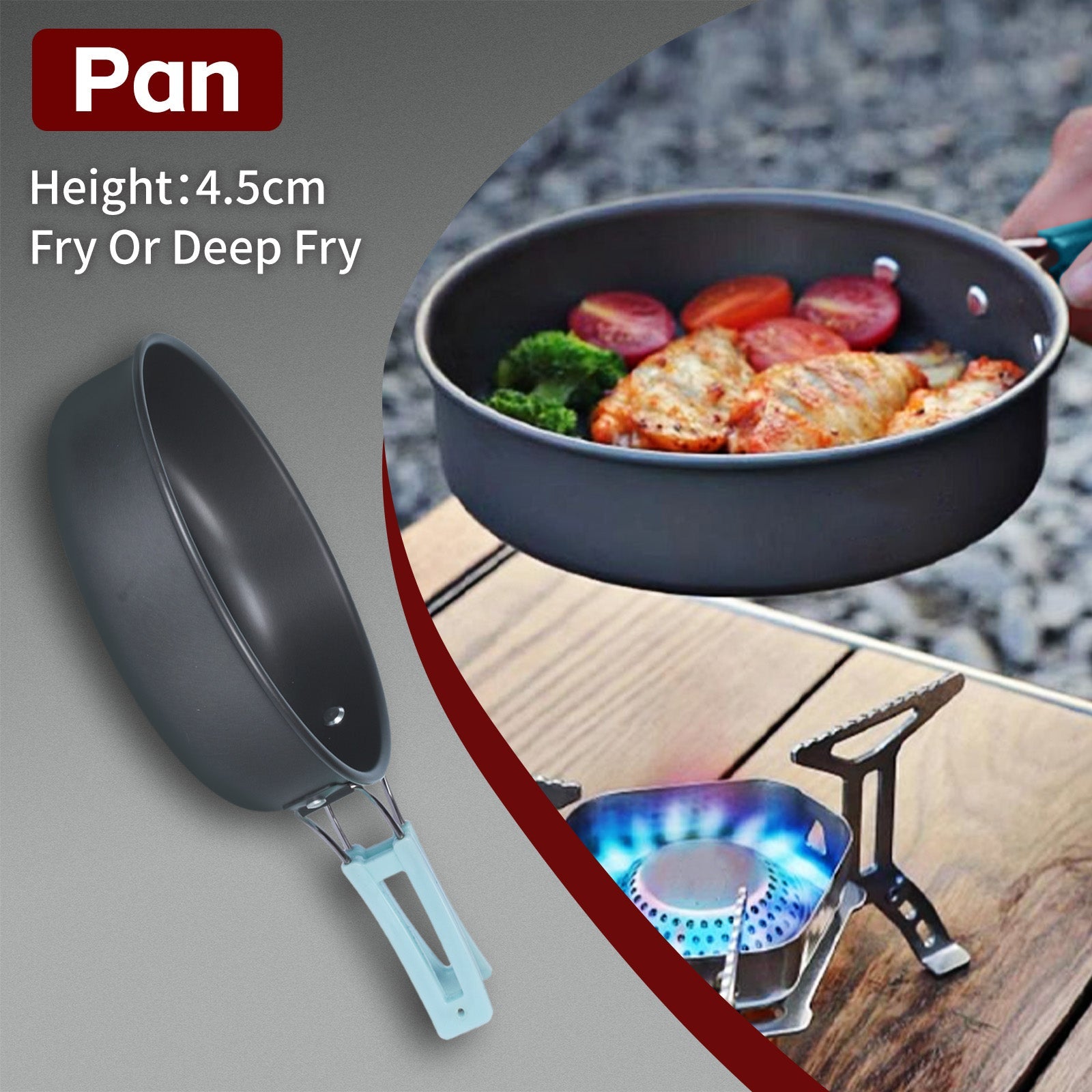 3Pcs Camping Cooking Set – Lightweight Anodised Aluminium Outdoor Cookware Kit with Heat - Resistant Handles - Outdoor Recreation > Camping > Camping Appliances - Rivercity House & Home Co. (ABN 18 642 972 209) - Affordable Modern Furniture Australia