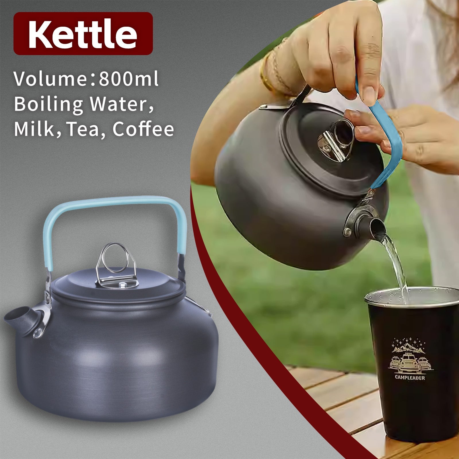 3Pcs Camping Cooking Set – Lightweight Anodised Aluminium Outdoor Cookware Kit with Heat - Resistant Handles - Outdoor Recreation > Camping > Camping Appliances - Rivercity House & Home Co. (ABN 18 642 972 209) - Affordable Modern Furniture Australia