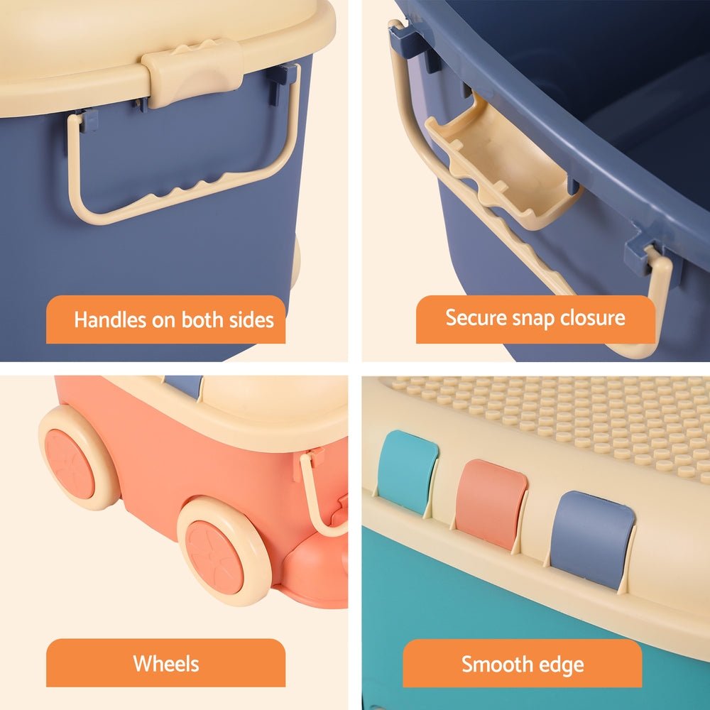 3PCS Toy Storage Box Cute Car Toy Container Kids Toys Organiser Snack Boxes - Baby & Kids > Kid's Furniture - Rivercity House & Home Co. (ABN 18 642 972 209) - Affordable Modern Furniture Australia