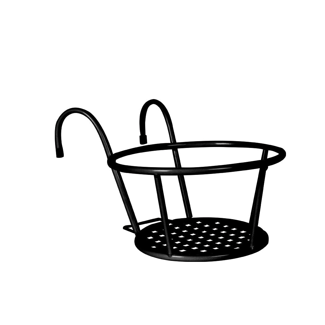 3x Hanging Plant Stand Pot Holders Steel Frame - Black - Rivercity House & Home Co. (ABN 18 642 972 209) - Affordable Modern Furniture Australia