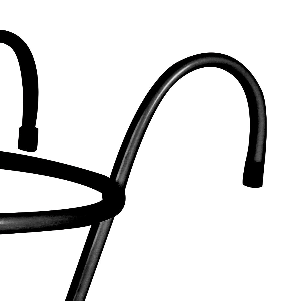 3x Hanging Plant Stand Pot Holders Steel Frame - Black - Rivercity House & Home Co. (ABN 18 642 972 209) - Affordable Modern Furniture Australia