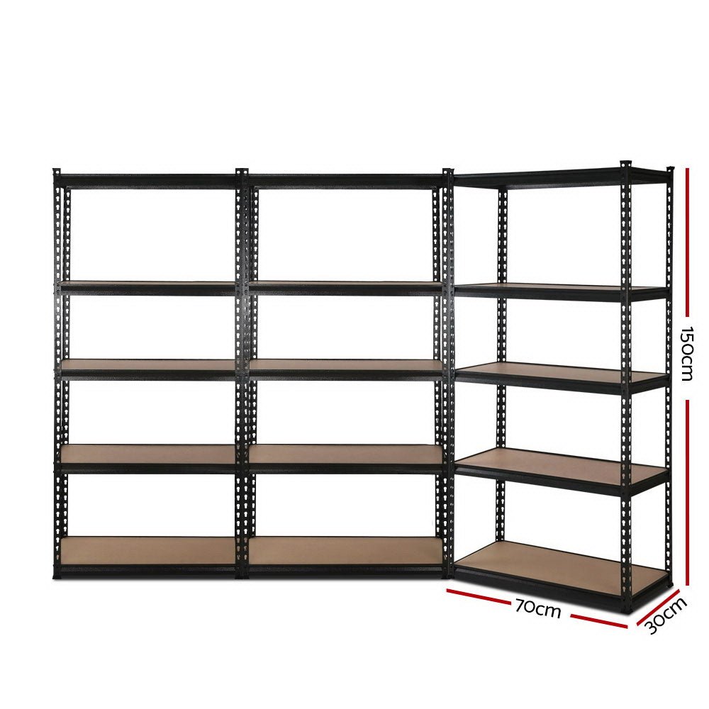 3x1.5M Warehouse Shelving Racking Storage Garage Steel Metal Shelves Rack - Tools > Tools Storage > Wall Storage Racks - Rivercity House & Home Co. (ABN 18 642 972 209) - Affordable Modern Furniture Australia