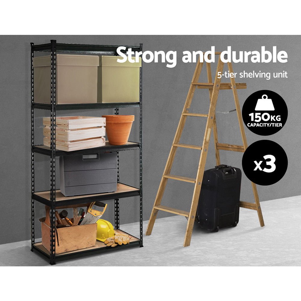 3x1.5M Warehouse Shelving Racking Storage Garage Steel Metal Shelves Rack - Tools > Tools Storage > Wall Storage Racks - Rivercity House & Home Co. (ABN 18 642 972 209) - Affordable Modern Furniture Australia