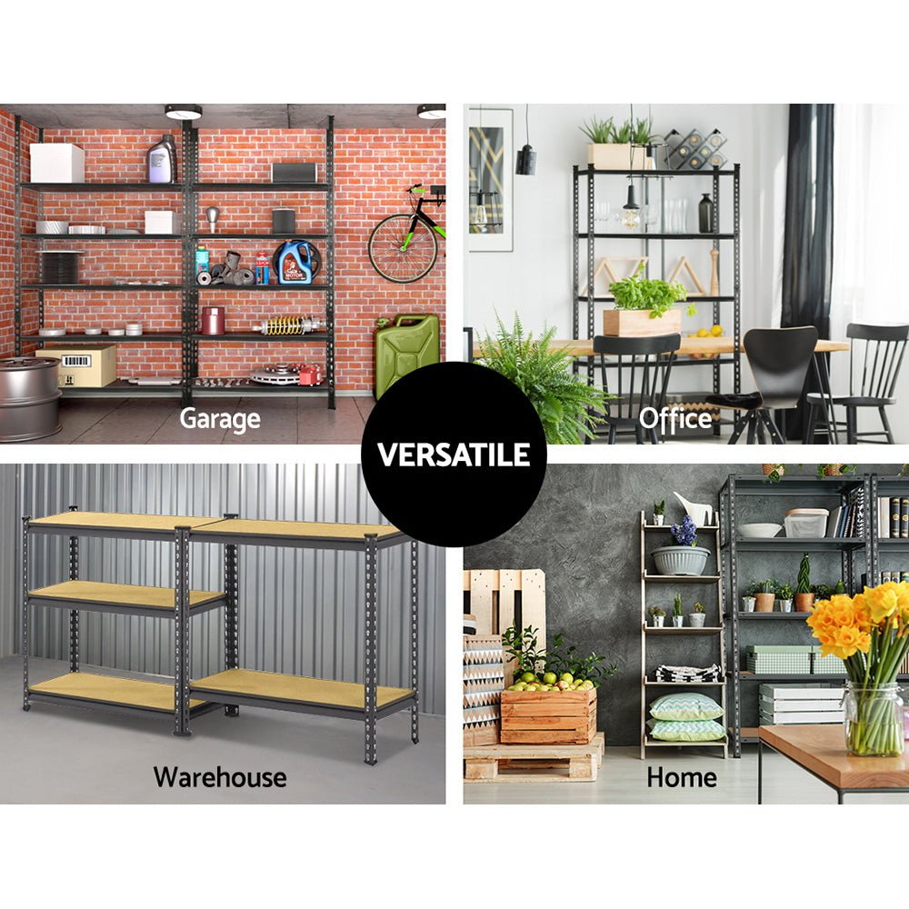 3x1.8M 5 - Shelves Steel Warehouse Shelving Racking Garage Storage Rack Grey - Tools > Tools Storage > Wall Storage Racks - Rivercity House & Home Co. (ABN 18 642 972 209) - Affordable Modern Furniture Australia