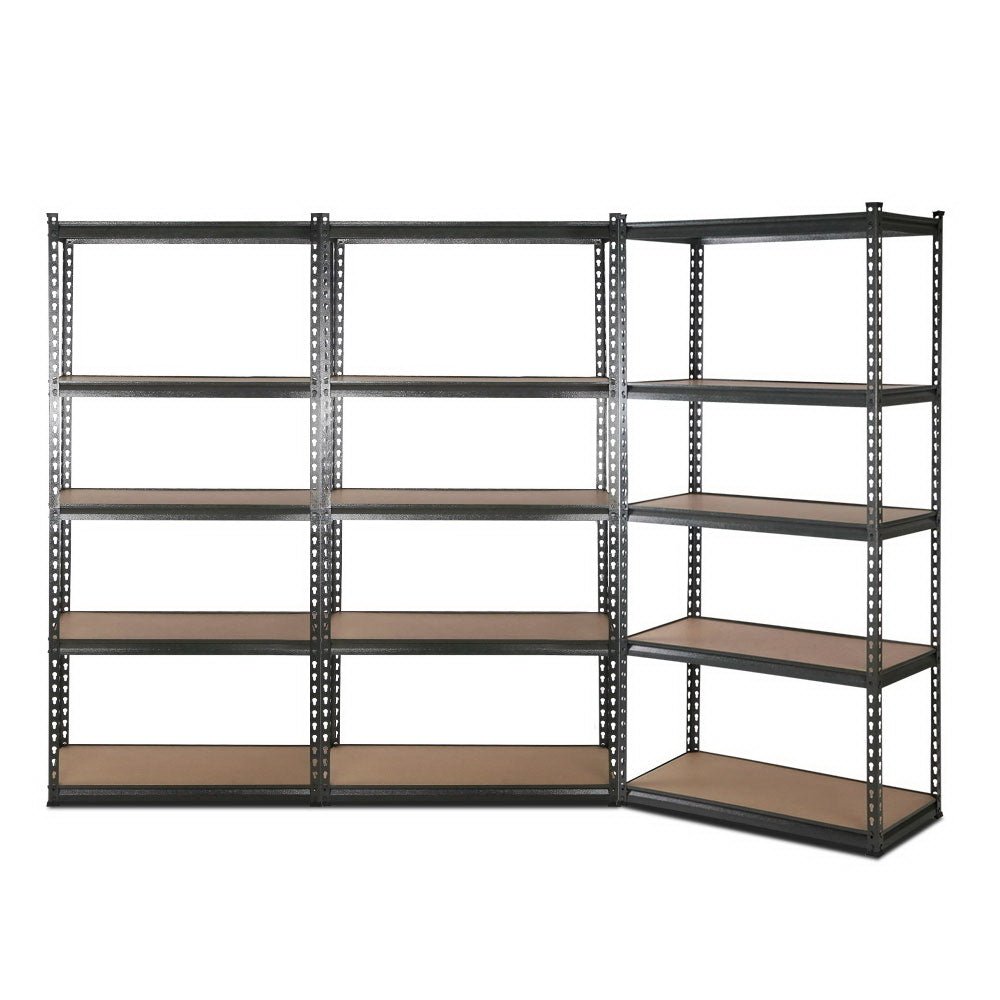 3x1.8M 5 - Shelves Steel Warehouse Shelving Racking Garage Storage Rack Grey - Tools > Tools Storage > Wall Storage Racks - Rivercity House & Home Co. (ABN 18 642 972 209) - Affordable Modern Furniture Australia