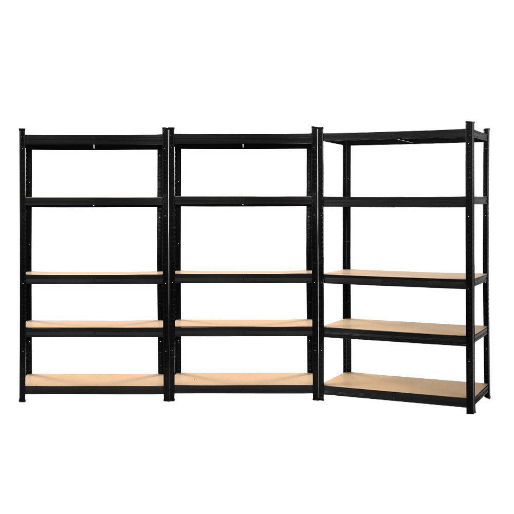 3x1.8M Garage Shelving Warehouse Rack Pallet Racking Storage Shelf Black - Tools > Tools Storage > Wall Storage Racks - Rivercity House & Home Co. (ABN 18 642 972 209) - Affordable Modern Furniture Australia