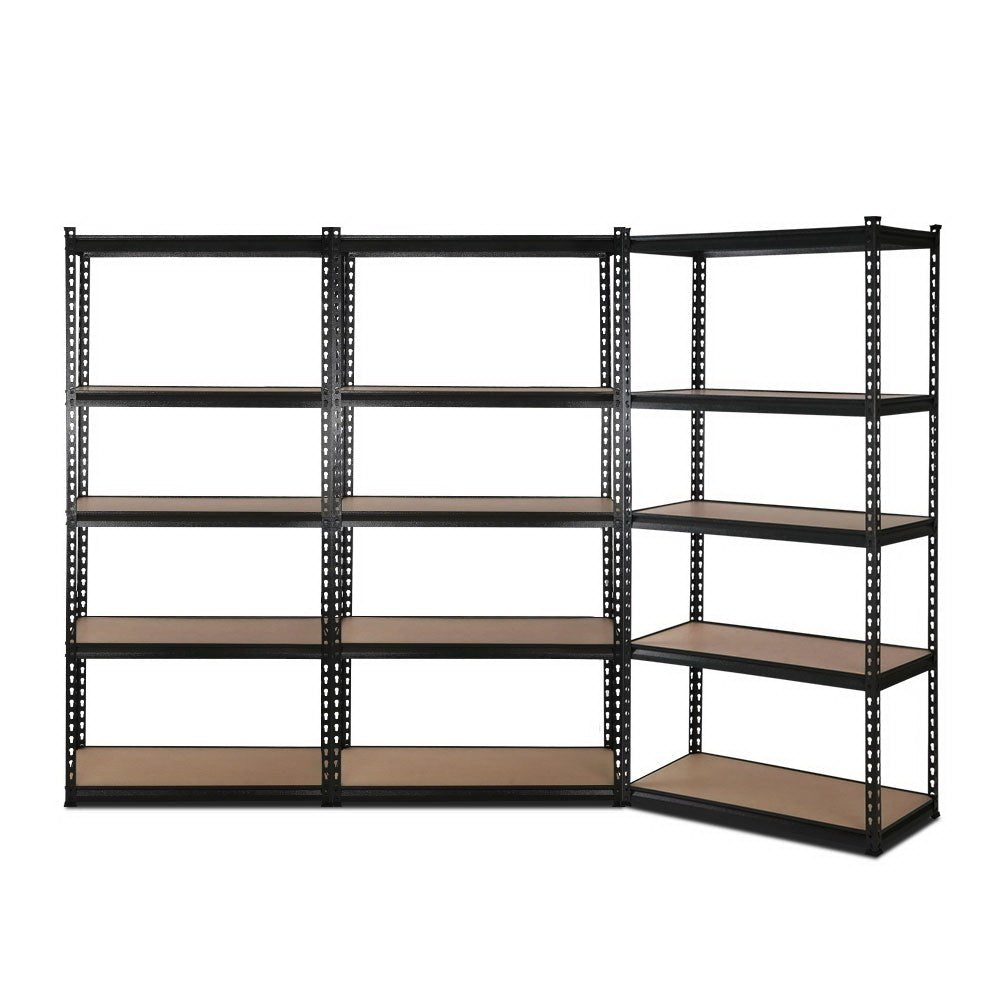 3x1.8M Garage Shelving Warehouse Rack Pallet Racking Storage Shelve Black - Tools > Tools Storage > Wall Storage Racks - Rivercity House & Home Co. (ABN 18 642 972 209) - Affordable Modern Furniture Australia