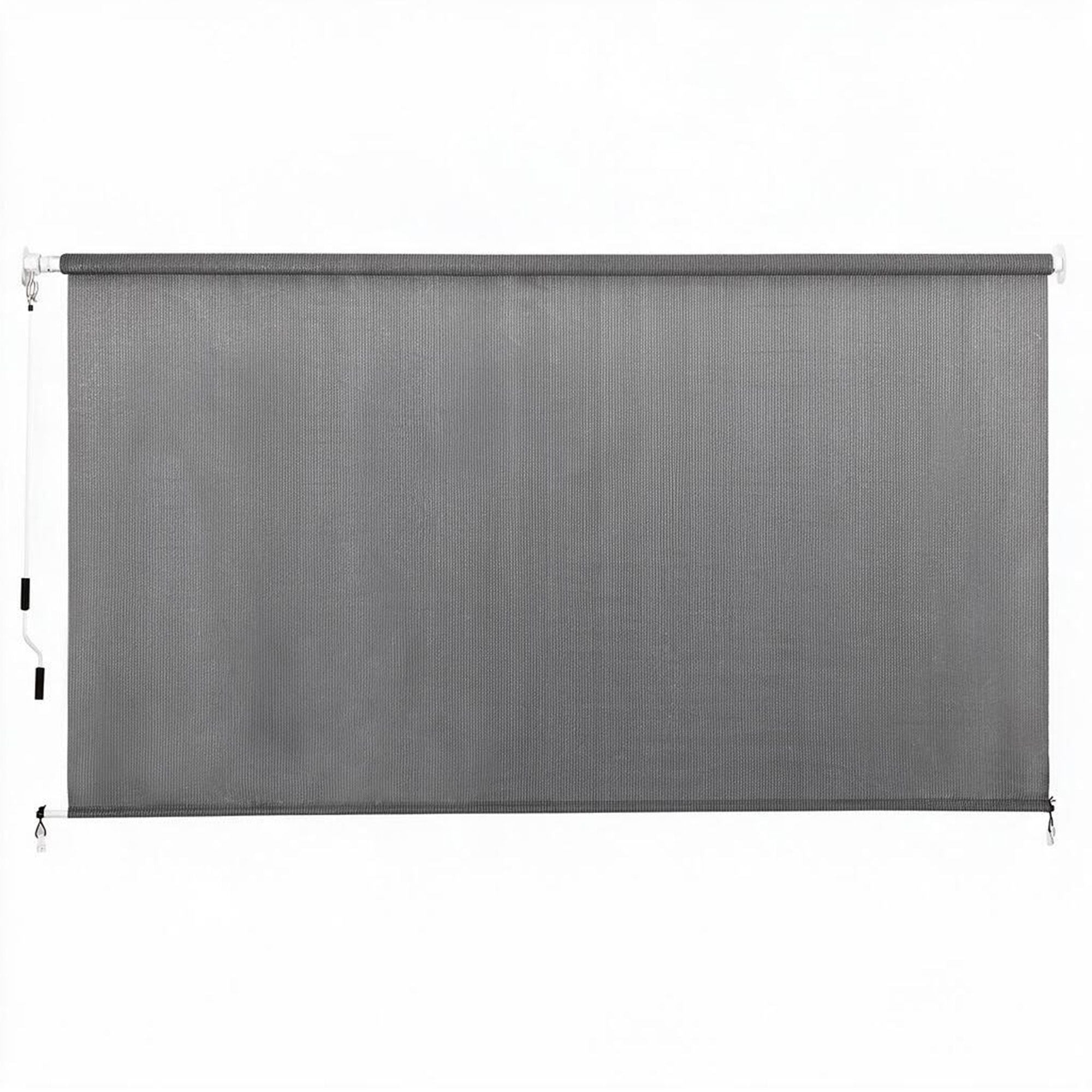 3X2.5M HDPE Straight Drop Awning Outdoor Roller Blind Shade Screen Grey - Home & Garden > Shading > Awnings - Rivercity House & Home Co. (ABN 18 642 972 209) - Affordable Modern Furniture Australia