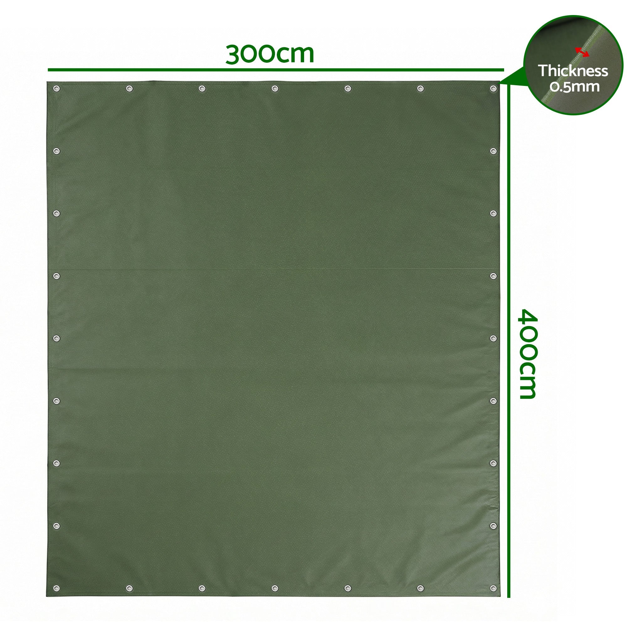 3x4m Tarp Tarpaulin 600GSM Camping Canvas Heavy Duty Water Resistant - Outdoor Recreation > Camping > Caravan Accessories - Rivercity House & Home Co. (ABN 18 642 972 209) - Affordable Modern Furniture Australia