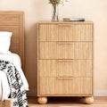 4-Drawer Chest of Drawers Dresser Tallboy with Metal Handles - Pine
