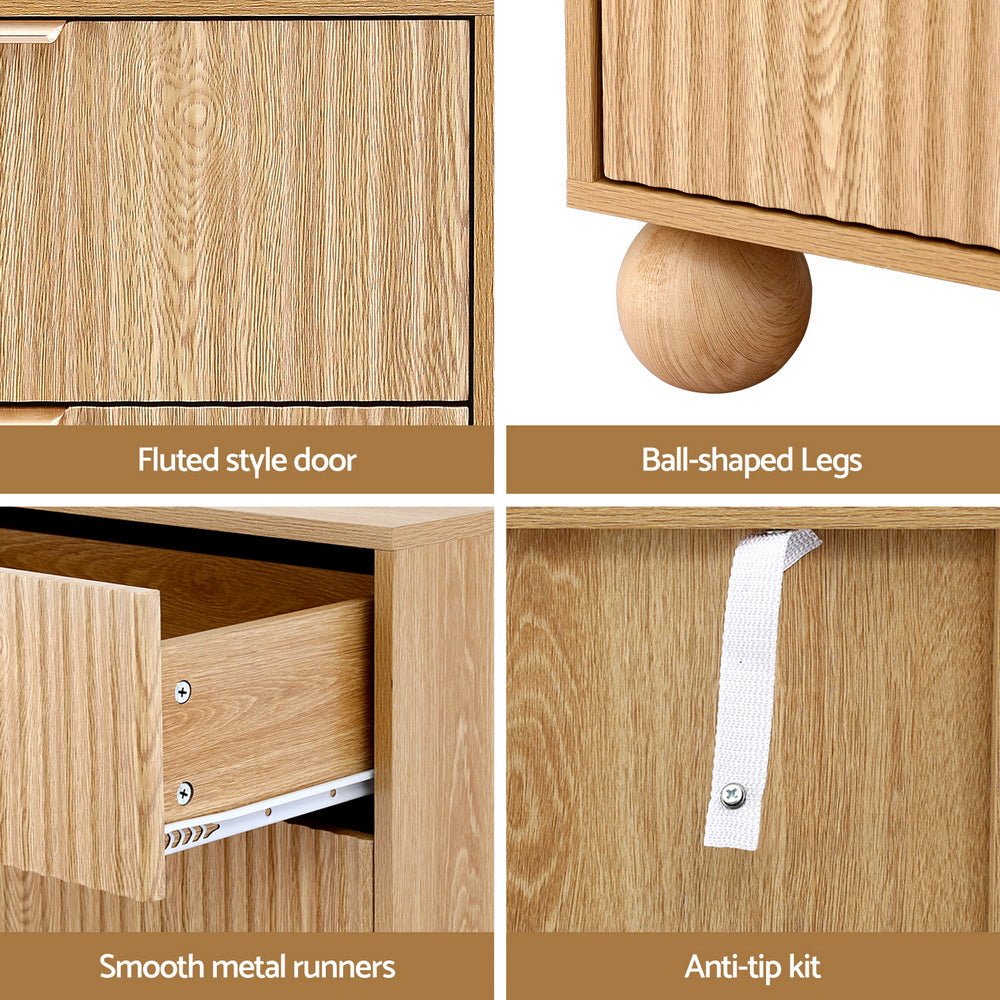 4 Chest of Drawers Dresser Tallboy Pine - Furniture > Bedroom > Dressers - Rivercity House & Home Co. (ABN 18 642 972 209) - Affordable Modern Furniture Australia