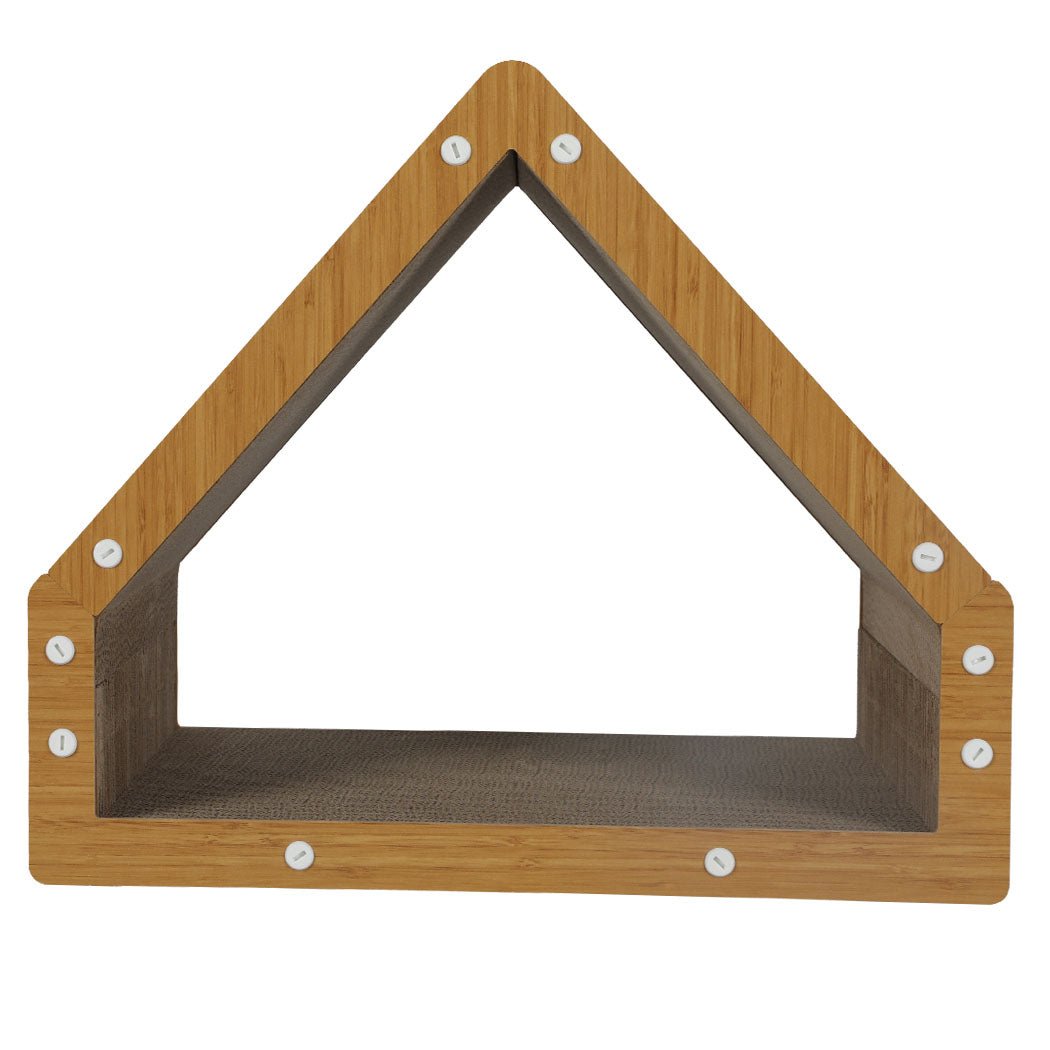 4 - in - 1 Cat Scratching Board with House and Lounge - Brown - Rivercity House & Home Co. (ABN 18 642 972 209) - Affordable Modern Furniture Australia