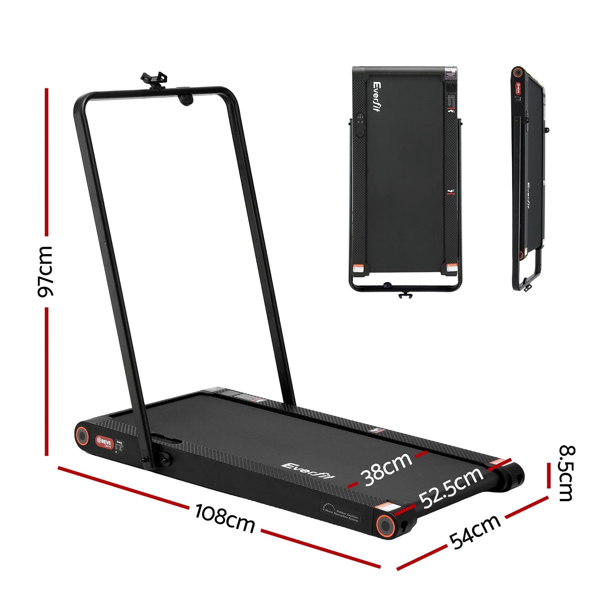 4 in 1 Vibration Walking Pad Treadmill Under Desk Treadmills for Home Gym with App Control 380mm Black - Sports & Fitness > Exercise, Gym & Fitness > Treadmills - Rivercity House & Home Co. (ABN 18 642 972 209) - Affordable Modern Furniture Australia