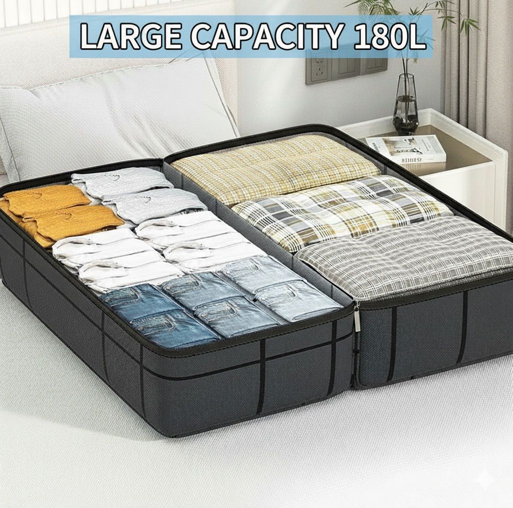 4 - Pack 180L Extra Large Moving Storage Bags with Handles & Heavy Duty Zipper for Clothes, Travel, Camping - Multi - Color - Home & Garden > Storage > Clothing & Wardrobe Storage - Rivercity House & Home Co. (ABN 18 642 972 209) - Affordable Modern Furniture Australia