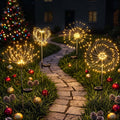 4 Pack Solar Firework Christmas Garden Lights DIY Decoration - Warm White