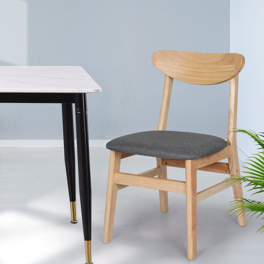 4 - Pack Clear Dining Chairs for Kitchen - Natural - Rivercity House & Home Co. (ABN 18 642 972 209) - Affordable Modern Furniture Australia