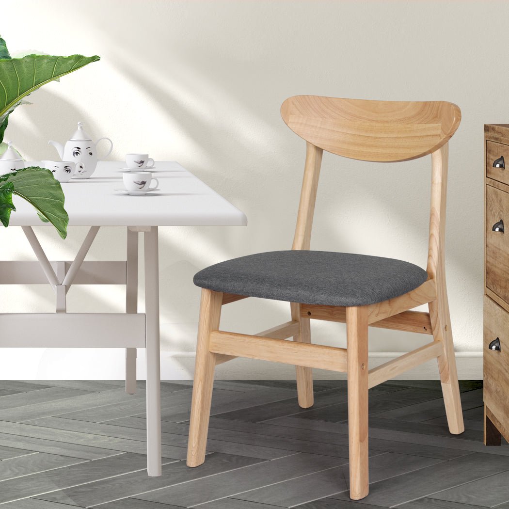 4 - Pack Clear Dining Chairs for Kitchen - Natural - Rivercity House & Home Co. (ABN 18 642 972 209) - Affordable Modern Furniture Australia
