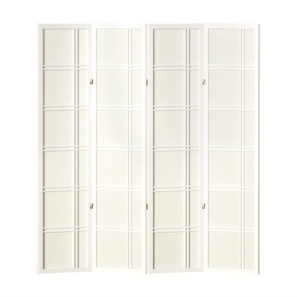 4 Panel Room Divider Screen 176x179cm Nova White - Furniture > Bedroom > Room Dividers - Rivercity House & Home Co. (ABN 18 642 972 209) - Affordable Modern Furniture Australia