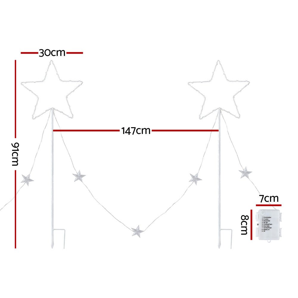 4 PCS Christmas Lights Path Ground Light Garden Decorations 144 LED - Occasions > Christmas > Outdoor Decorations & Lights - Rivercity House & Home Co. (ABN 18 642 972 209) - Affordable Modern Furniture Australia