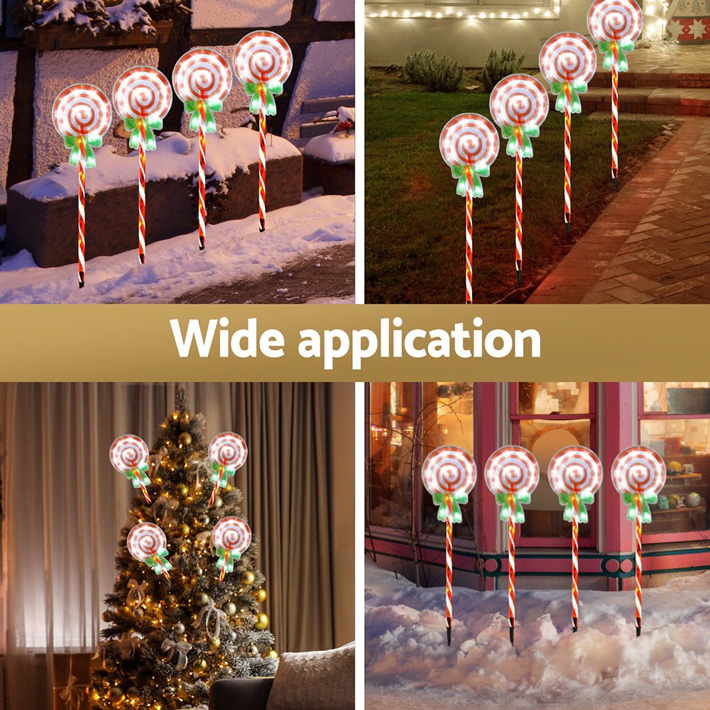 4 PCS Christmas Lights Path Ground Light Garden Decorations 68 LED - Occasions > Christmas > Outdoor Decorations & Lights - Rivercity House & Home Co. (ABN 18 642 972 209) - Affordable Modern Furniture Australia