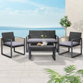 4 Piece Outdoor Wicker Furniture Set