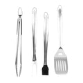 4 Piece Stainless Steel BBQ Grill Tool Set for Camping and Outdoor Cooking