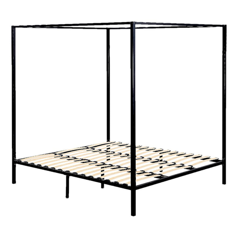 4 Poster King Bed Frame Black - Rivercity House & Home Co. (ABN 18 642 972 209) - Affordable Modern Furniture Australia