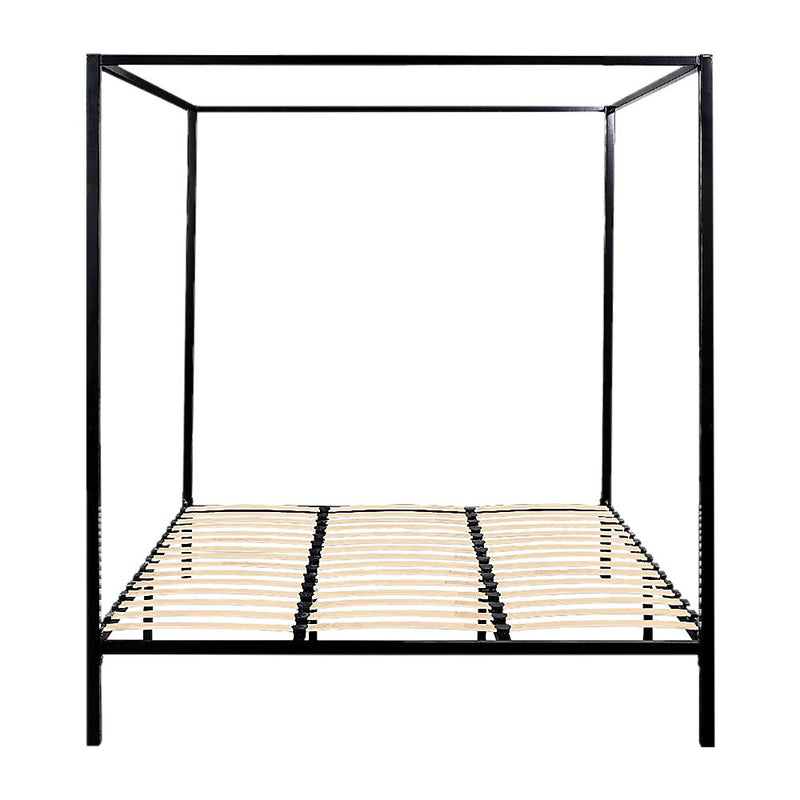 4 Poster King Bed Frame Black - Rivercity House & Home Co. (ABN 18 642 972 209) - Affordable Modern Furniture Australia