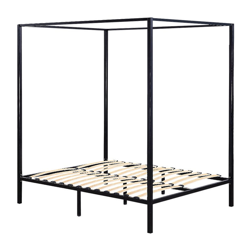 4 Poster Single Bed Frame Black - Rivercity House & Home Co. (ABN 18 642 972 209) - Affordable Modern Furniture Australia