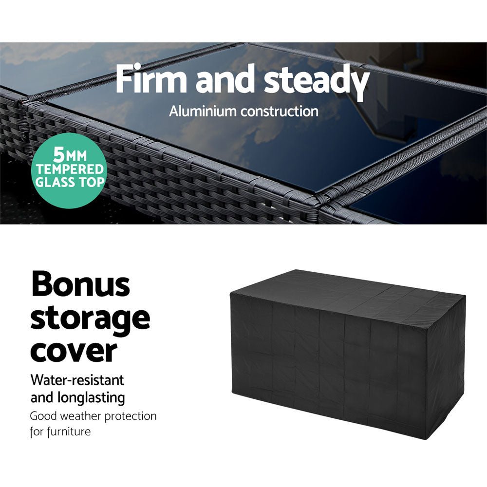 4 Seater Outdoor Rattan Bar Table Set - Rivercity House & Home Co. (ABN 18 642 972 209) - Affordable Modern Furniture Australia