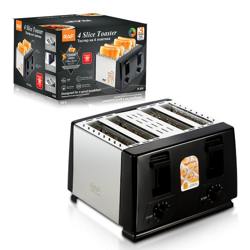 4 Slice Toaster Efficient Easy to Clean with Removable Crumb Tray Wide Slot Design - Appliances > Kitchen Appliances > Toasters & Grills - Rivercity House & Home Co. (ABN 18 642 972 209) - Affordable Modern Furniture Australia