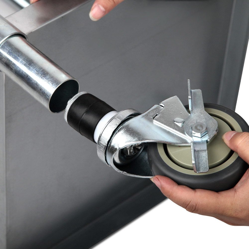 4" Swivel Castor Wheels Stainless Steel Kitchen Bench Set of 4 - Home & Garden > DIY > Kitchen & Bathroom DIY - Rivercity House & Home Co. (ABN 18 642 972 209) - Affordable Modern Furniture Australia