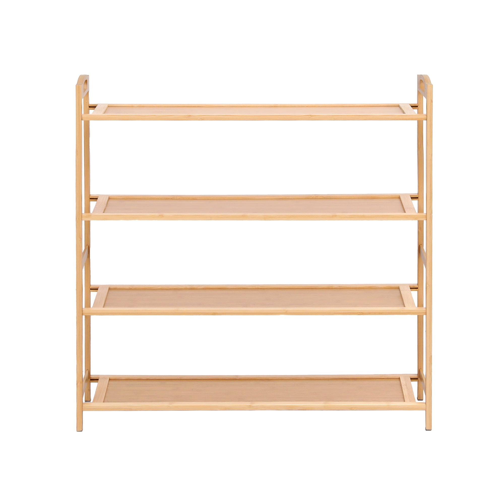 4 Tier Bamboo Shoe Rack Storage Organiser - Pine - Furniture > Living Room > Shoe Storage - Rivercity House & Home Co. (ABN 18 642 972 209) - Affordable Modern Furniture Australia