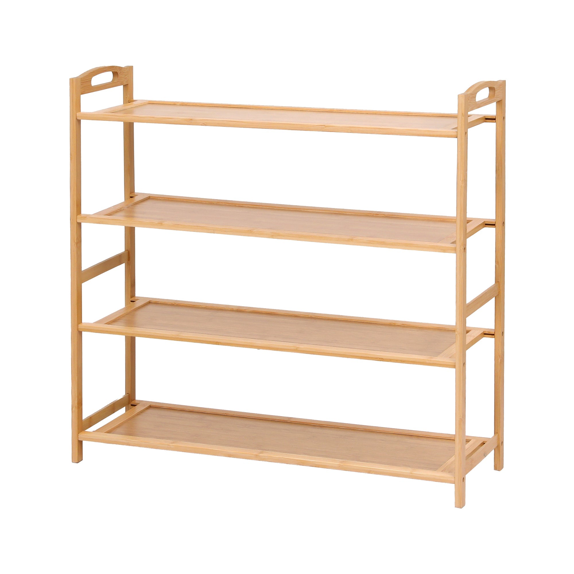 4 Tier Bamboo Shoe Rack Storage Organiser - Pine - Furniture > Living Room > Shoe Storage - Rivercity House & Home Co. (ABN 18 642 972 209) - Affordable Modern Furniture Australia